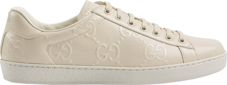 Кроссовки Gucci Ace GG Embossed - White, белый 625787 1XK10 9022 | GG Embossed - White фото 1