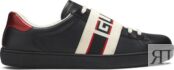 Кроссовки Gucci Ace Stripe Leather Black, черный 523469 0FIV0 1076 | Black фото 1