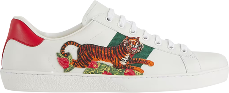 Кроссовки Gucci Ace Tiger Patch, белый 687609 UTD10 9760 | Tiger Patch фото 1