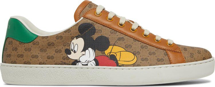 Кроссовки Disney x Gucci Ace Low Mickey Mouse - Beige, бежевый 602548 HWM10 8961 | Mickey Mouse - Beige фото 1