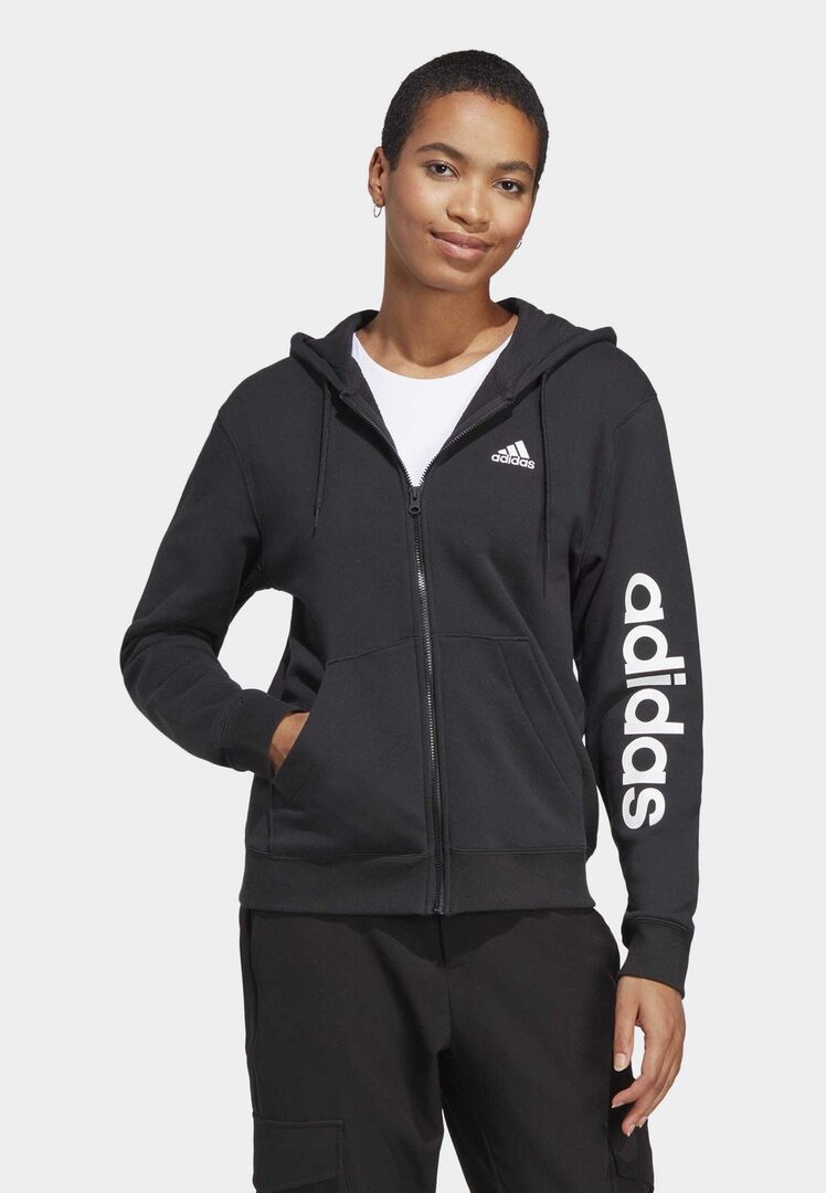 Толстовка на молнии Adidas, черно-белый ADQ41G007-Q12 | black/white фото 1