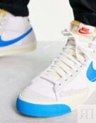 Бело-синие кроссовки Nike Blazer Mid '77