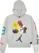 Худи Air Jordan x Nina Chanel Abney Hoodie Dark Grey Heather, черный DO4158 063 | Black фото 1