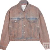 Куртка Acne Studios Morris Crop Overfit Denim Jacket Light Blue/Pink, разно