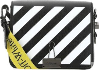 Сумка Off-White Diag Flap Bag Black/White, черный