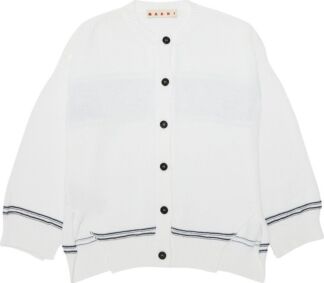 Кардиган Marni Logo Cardigan Lily White, белый