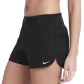 Женские однотонные плавки-шорты для плавания Nike Nike, черный