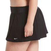Твердая плавательная юбка больших размеров Nike Element Nike, черный
